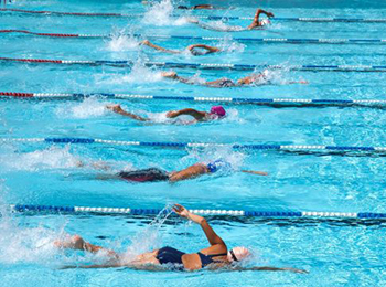 pool with lap lanes