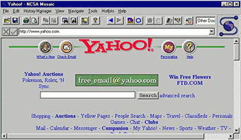 yahoo on mosaic web browser